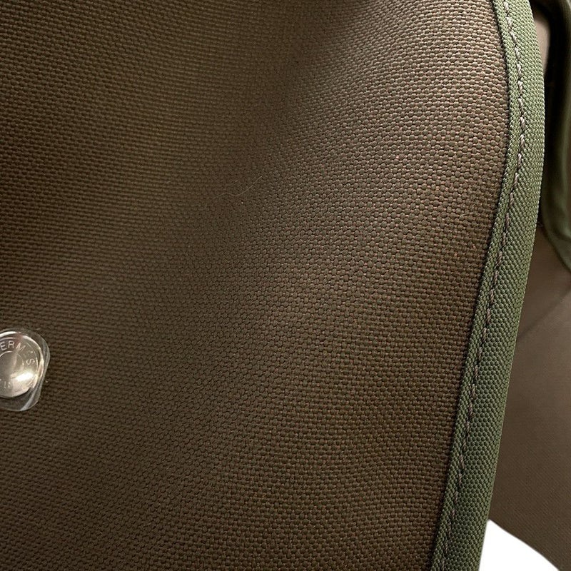 エルメス ボストンバッグ サックドパンサージュ カーキ/シルバー金具 トワルシェブロン/キャンバス X刻印 ブーツ＆ヘルメットバッグ