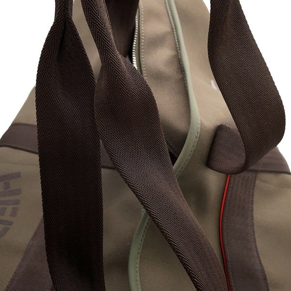 エルメス ボストンバッグ サックドパンサージュ カーキ/シルバー金具 トワルシェブロン/キャンバス X刻印 ブーツ＆ヘルメットバッグ