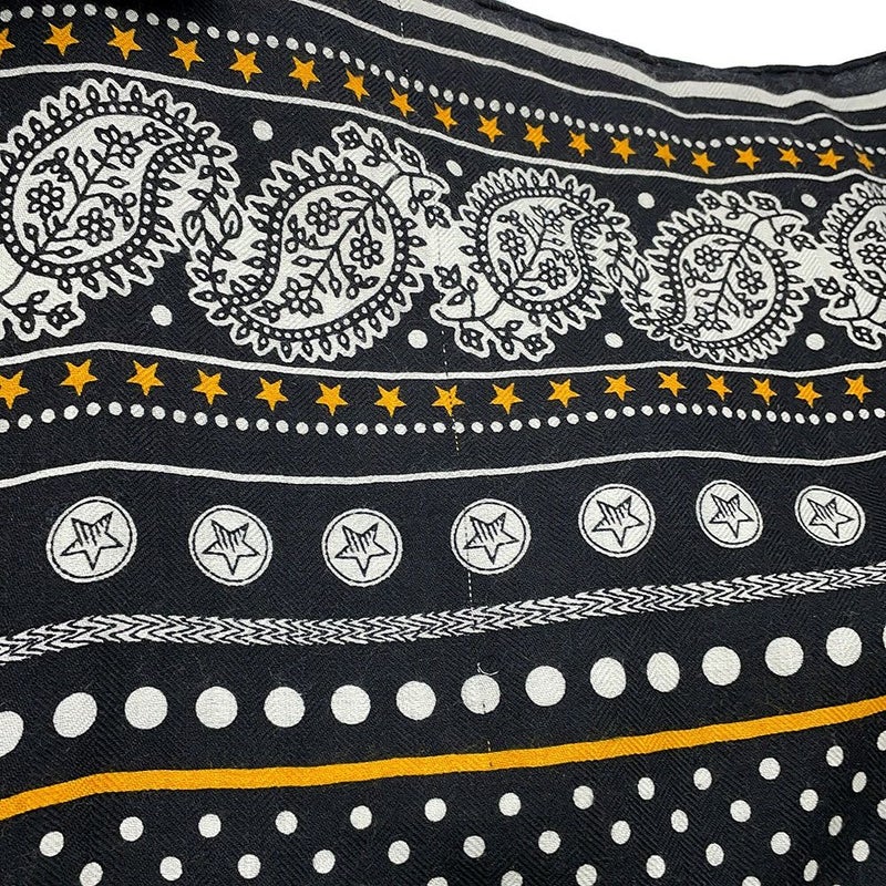 エルメス ストール カレ140 カレジェアン ズアヴとドラゴン Zouaves et Dragons HERMES シルク カシミヤ 2023年秋冬 黒