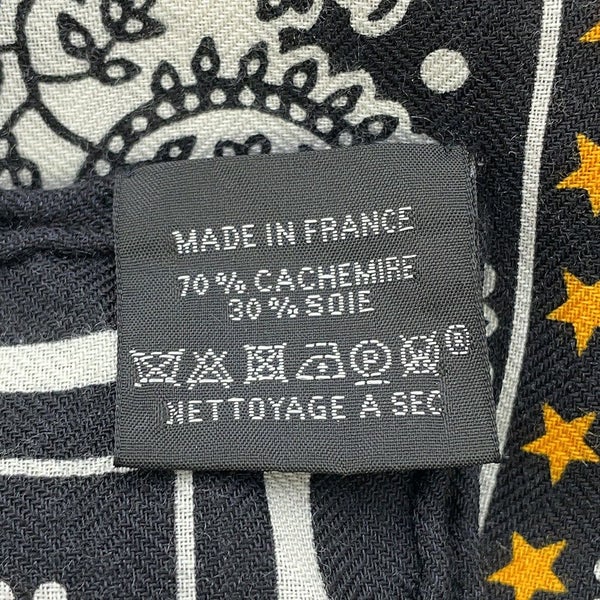 エルメス ストール カレ140 カレジェアン ズアヴとドラゴン Zouaves et Dragons HERMES シルク カシミヤ 2023年秋冬 黒