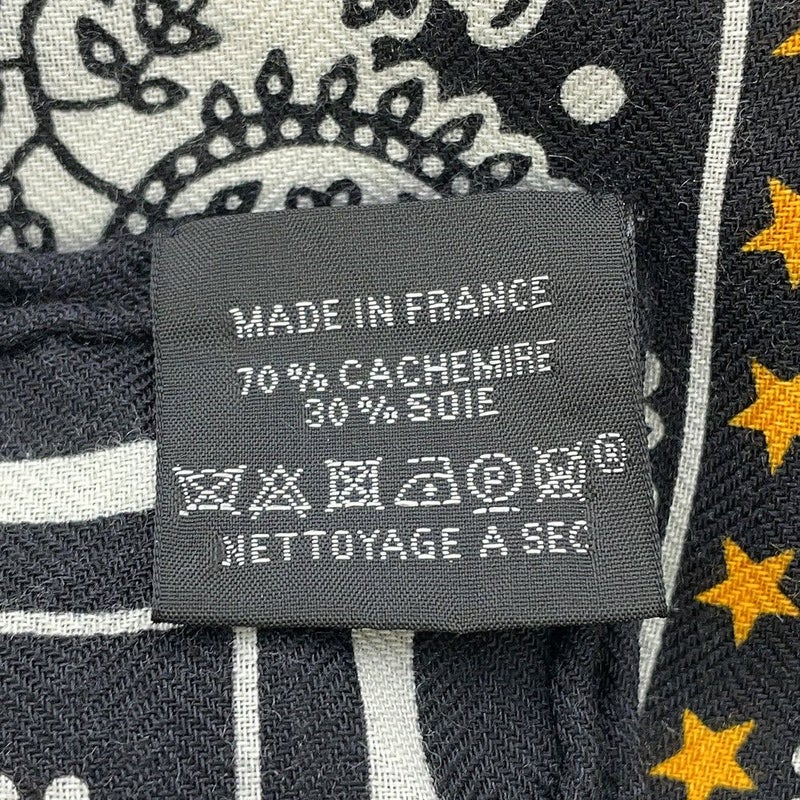 エルメス ストール カレ140 カレジェアン ズアヴとドラゴン Zouaves et Dragons HERMES シルク カシミヤ 2023年秋冬 黒