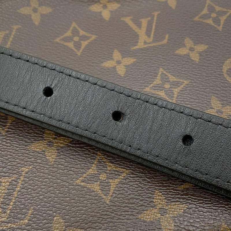 ルイヴィトン ショルダーバッグ モノグラム・マカサー ハンドル・ソフトトランク M45935 黒 ブラック