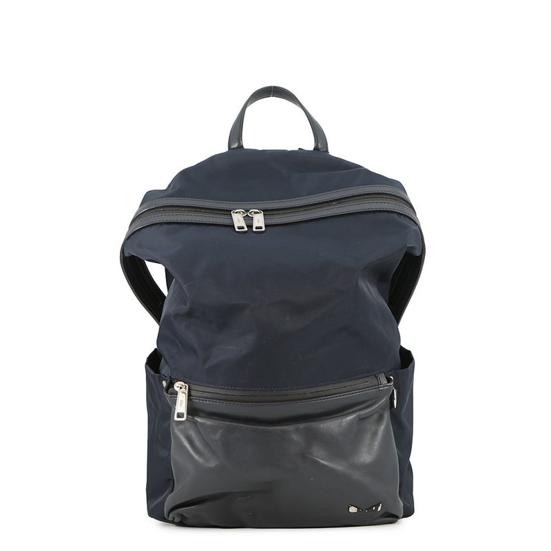 フェンディ リュック モンスター ナイロン/カーフスキン 7VZ035 FENDI バッグ バックパック 黒