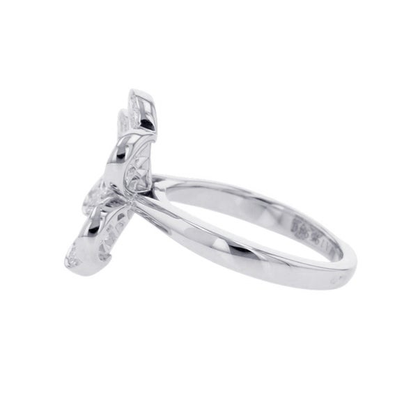 ヴァンクリーフ&アーペル リング フリヴォル 1フラワー ダイヤモンド 43P 計0.8ct K18WGホワイトゴールド サイズ47 VCARD31600