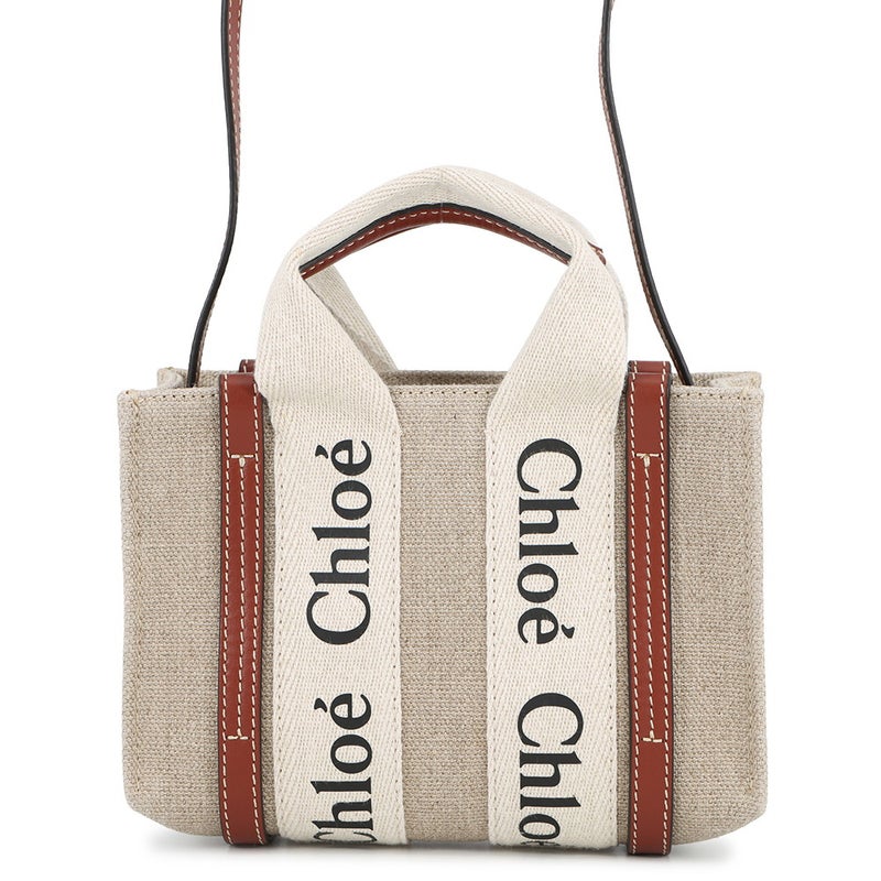 クロエ ハンドバッグ ウッディ トート ミニ キャンバス レザー CHC22AP237I2690U Chloe 2way