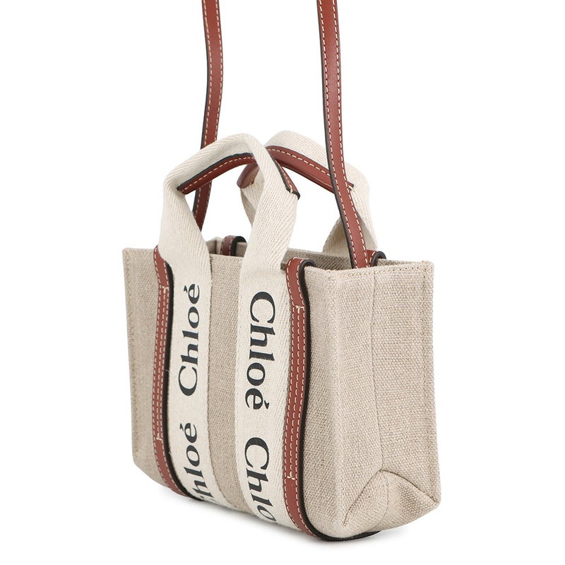 クロエ ハンドバッグ ウッディ トート ミニ キャンバス レザー CHC22AP237I2690U Chloe 2way