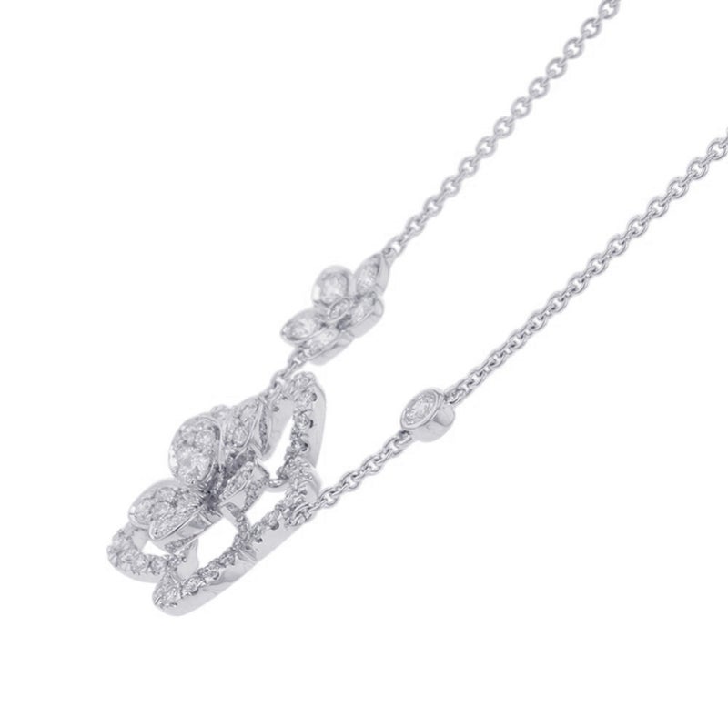 グラフ ネックレス ワイルドフラワー ダブル ダイヤモンド ペンダントダイヤ 計0.66ct K18WGホワイトゴールド RGP790 GRAFF