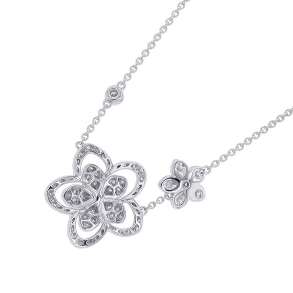 グラフ ネックレス ワイルドフラワー ダブル ダイヤモンド ペンダントダイヤ 計0.66ct K18WGホワイトゴールド RGP790 GRAFF