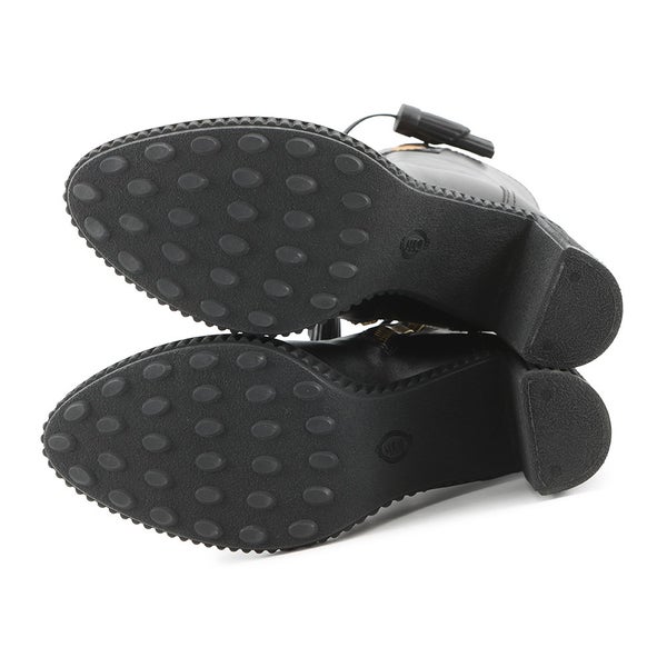 トッズ ブーツ レースアップ ミドルブーツ タッセル レディースサイズ35 XXW64A0X020GOCB999 TOD'S 靴 黒