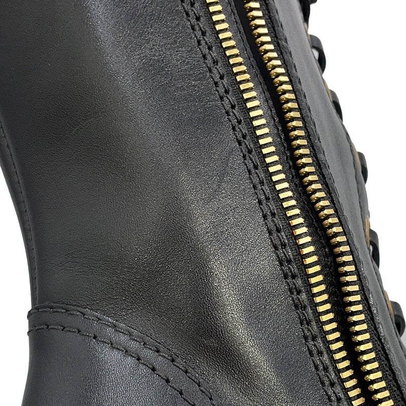 トッズ ブーツ レースアップ ミドルブーツ タッセル レディースサイズ35 XXW64A0X020GOCB999 TOD'S 靴 黒
