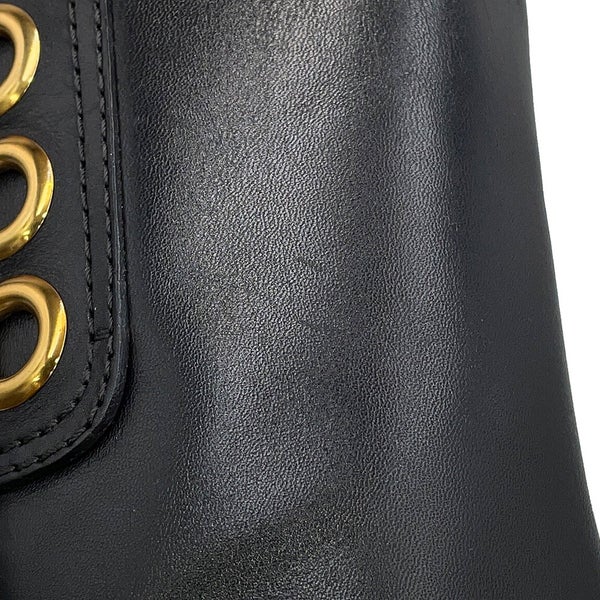 トッズ ブーツ レースアップ ミドルブーツ タッセル レディースサイズ35 XXW64A0X020GOCB999 TOD'S 靴 黒
