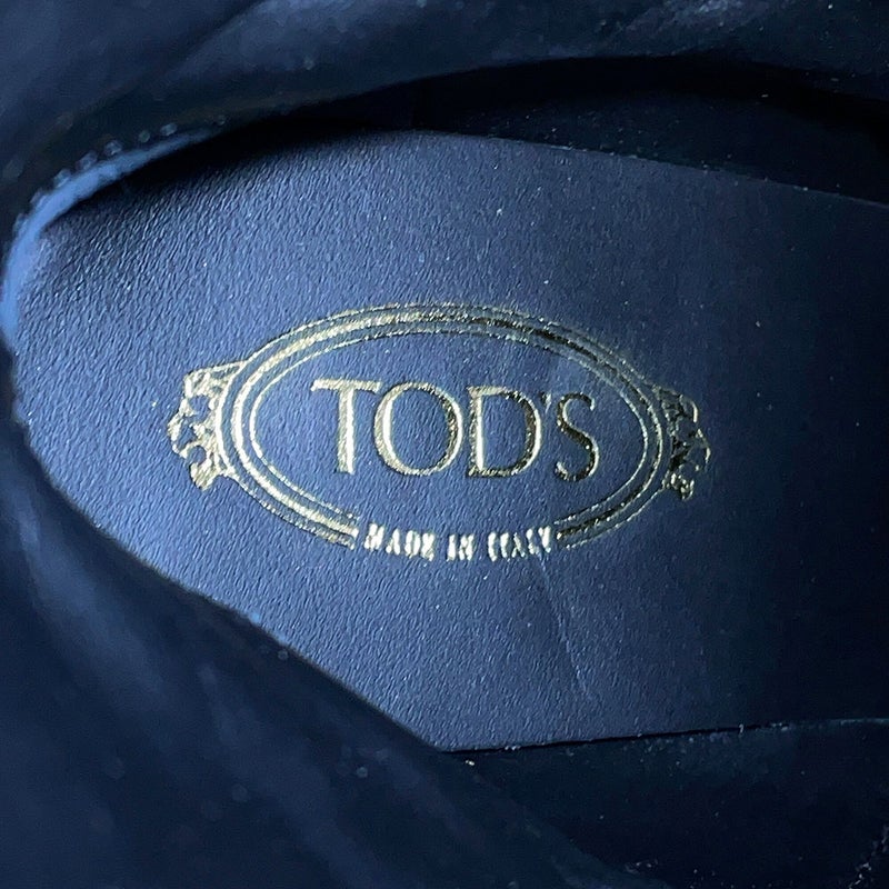 トッズ ブーツ レースアップ ミドルブーツ タッセル レディースサイズ35 XXW64A0X020GOCB999 TOD'S 靴 黒