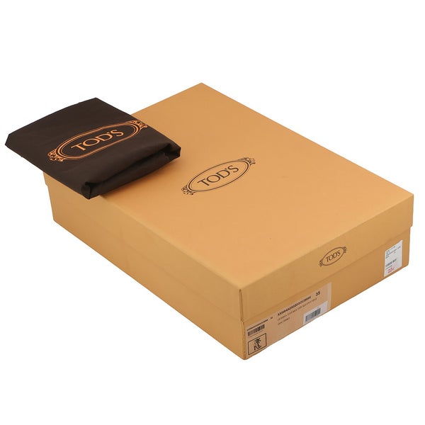 トッズ ブーツ レースアップ ミドルブーツ タッセル レディースサイズ35 XXW64A0X020GOCB999 TOD'S 靴 黒