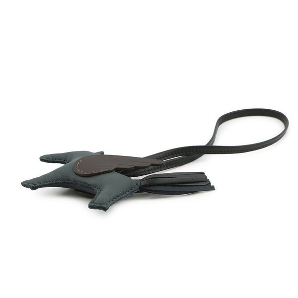 エルメス バッグチャーム ロデオPM ペガサス ヴェールマングローブ/ブラック/ベブラン ラムスキン　K刻印