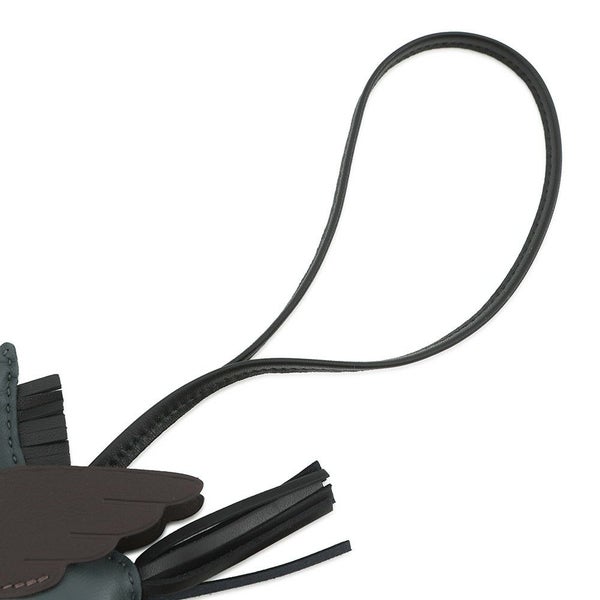 エルメス バッグチャーム ロデオPM ペガサス ヴェールマングローブ/ブラック/ベブラン ラムスキン　K刻印