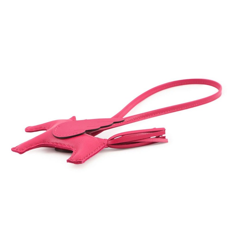 エルメス バッグチャーム ロデオPM ペガサス フランボワーズ ラムスキン K刻印