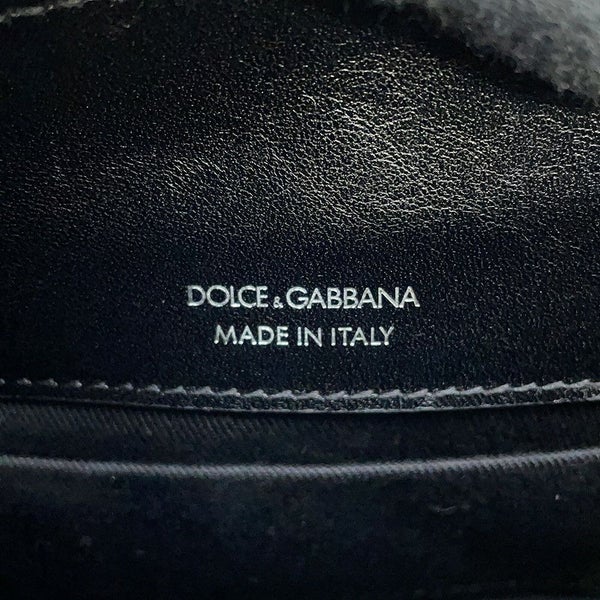 ドルチェ＆ガッバーナ ショルダーバッグ レオパード ハラコ レザー DOLCE&GABBANA 黒