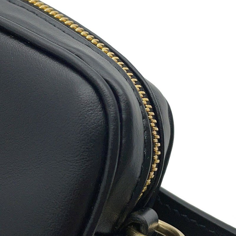 ミュウミュウ ウエストポーチ ロゴ レザー MiuMiu ボディバッグ 黒