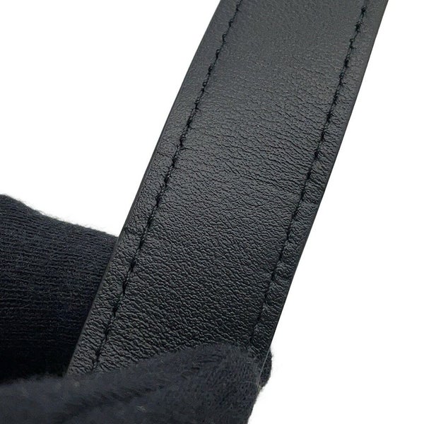 ミュウミュウ ウエストポーチ ロゴ レザー MiuMiu ボディバッグ 黒