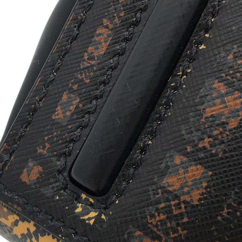 プラダ ハンドバッグ チェック柄 ナイロン/レザー 1BA014 PRADA 2wayショルダーバッグ 黒