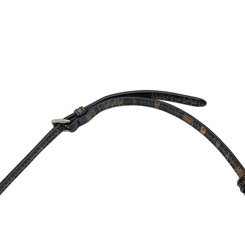 プラダ ハンドバッグ チェック柄 ナイロン/レザー 1BA014 PRADA 2wayショルダーバッグ 黒