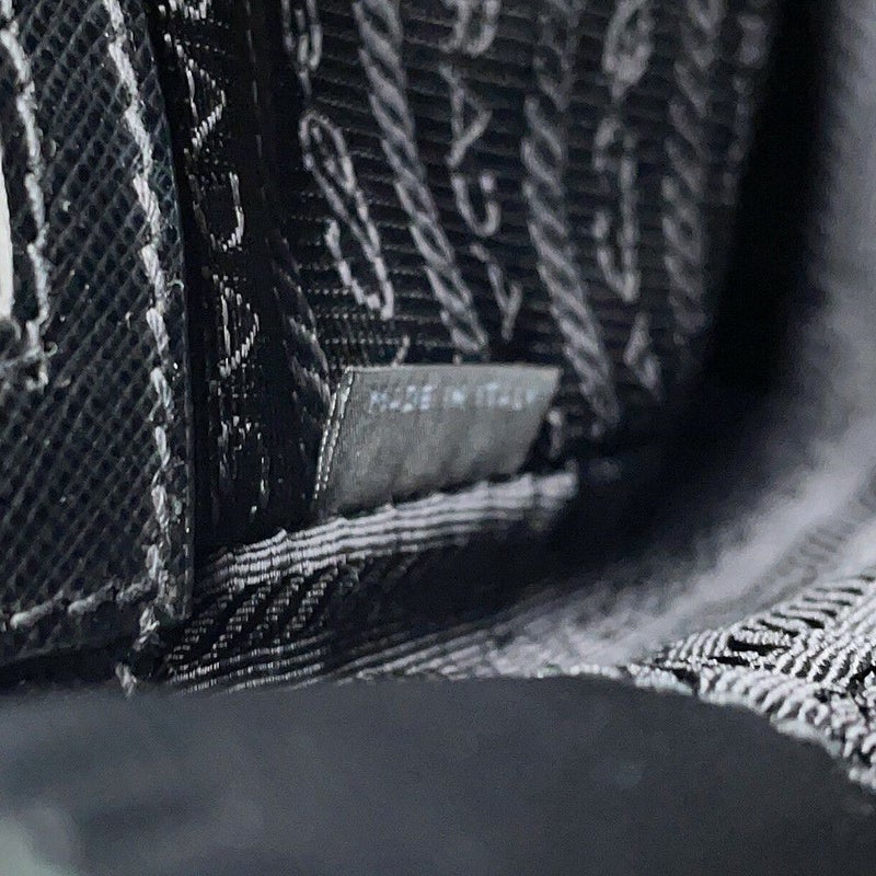 プラダ ハンドバッグ チェック柄 ナイロン/レザー 1BA014 PRADA 2wayショルダーバッグ 黒