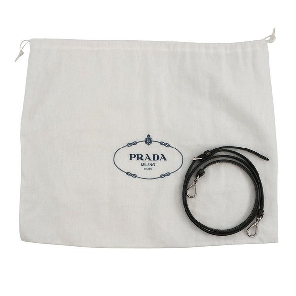 プラダ ハンドバッグ チェック柄 ナイロン/レザー 1BA014 PRADA 2wayショルダーバッグ 黒