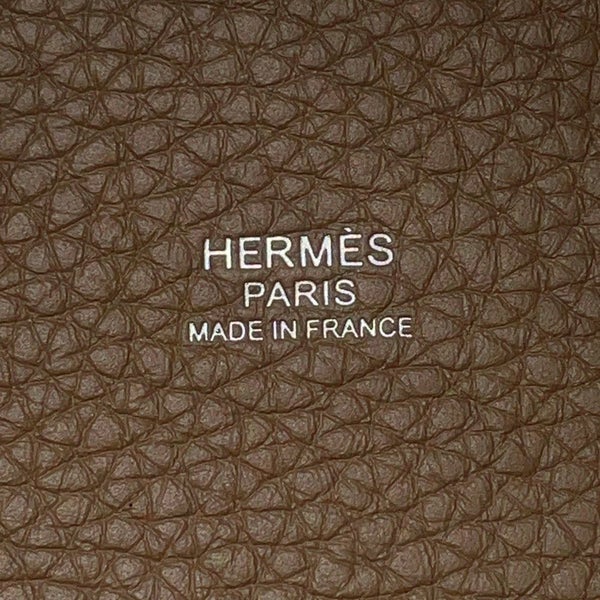 エルメス ハンドバッグ ピコタンロックMM エトゥープ/シルバー金具 トリヨンクレマンス W刻印