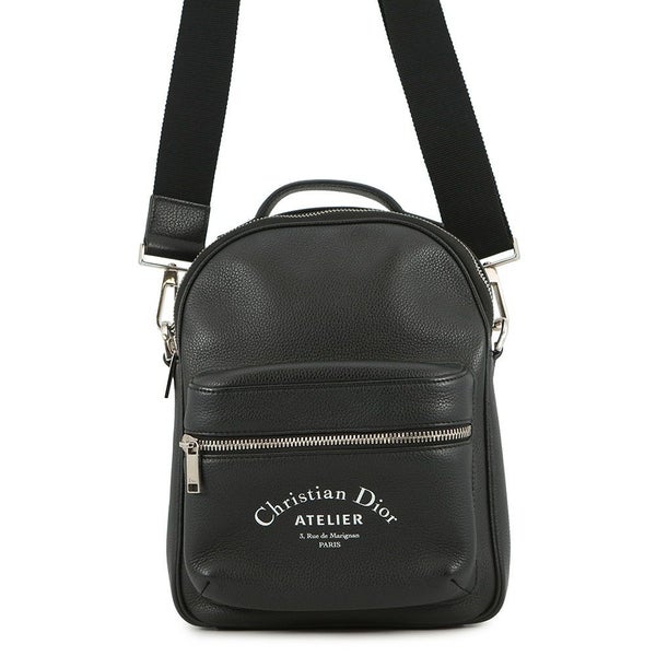 クリスチャン・ディオール ショルダーバッグ アトリエ レザー 1ATPO077XXX Christian Dior ディオールオム 黒