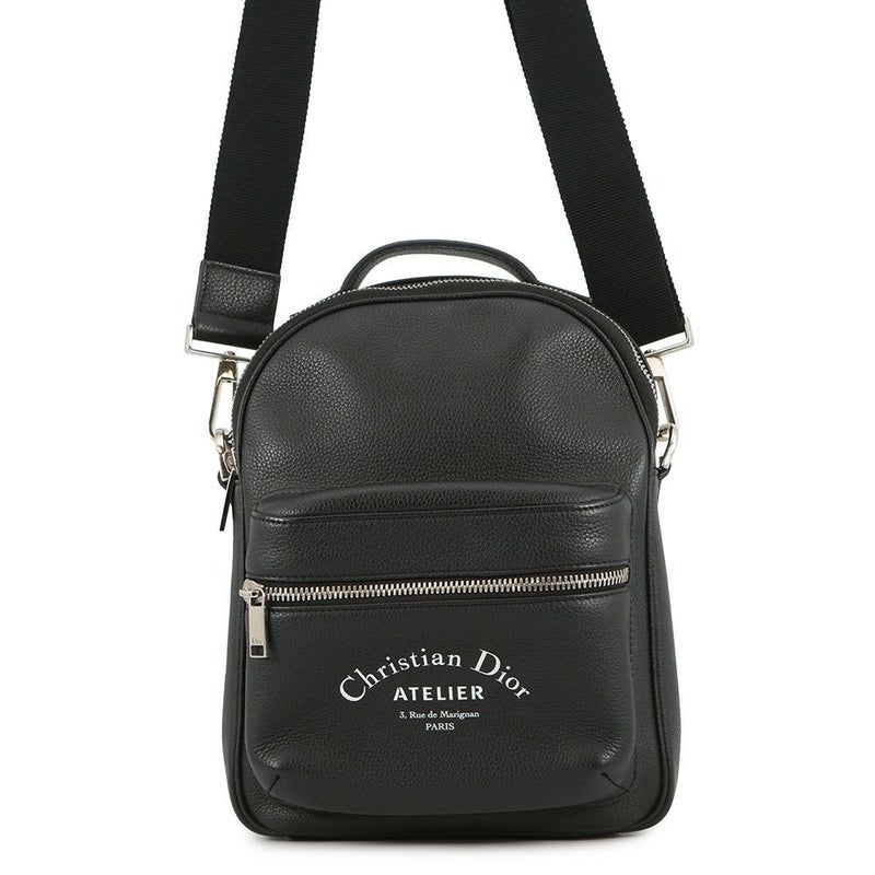 クリスチャン・ディオール ショルダーバッグ アトリエ レザー 1ATPO077XXX Christian Dior ディオールオム 黒