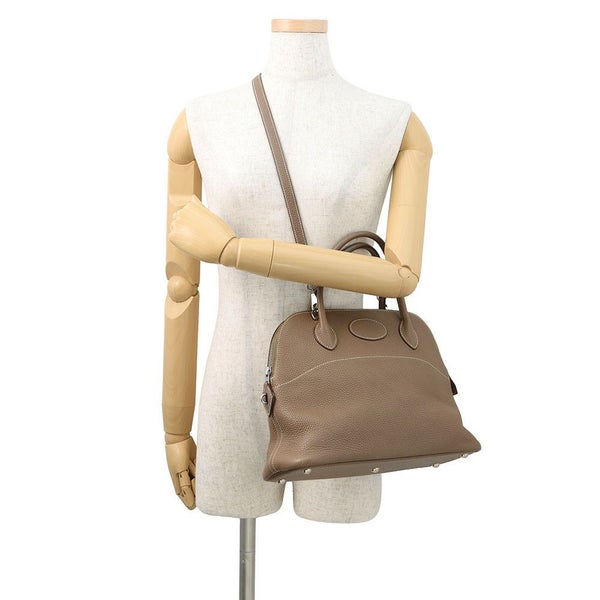 エルメス ハンドバッグ ボリード31 エトゥープ/シルバー金具 トリヨンクレマンス □I刻印 ２wayショルダー