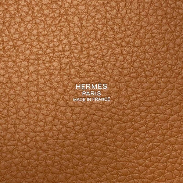 エルメス ハンドバッグ ピコタンロックMM ゴールド/シルバー金具 トリヨンクレマンス W刻印