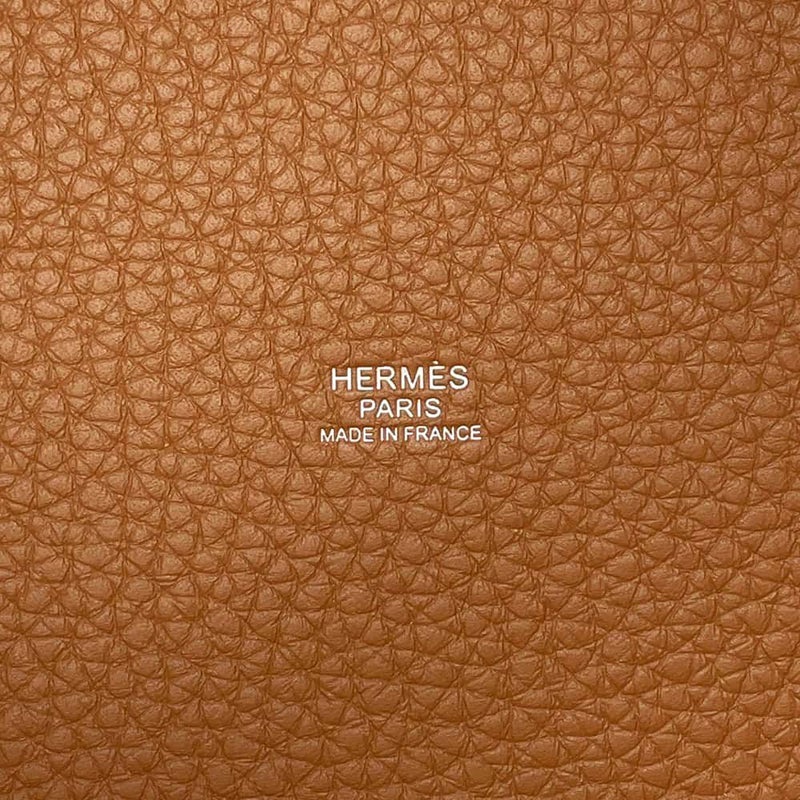 エルメス ハンドバッグ ピコタンロックMM ゴールド/シルバー金具 トリヨンクレマンス W刻印