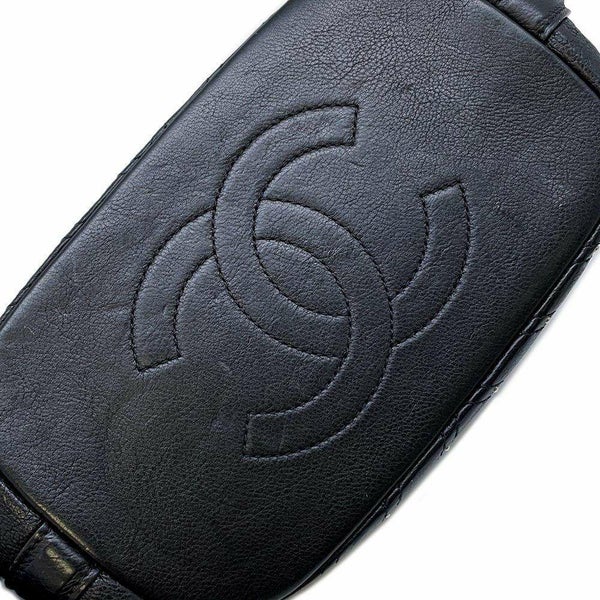 シャネル ハンドバッグ ココマーク シェブロン スタッズ 巾着 レザー CHANEL 2wayショルダーバッグ 黒