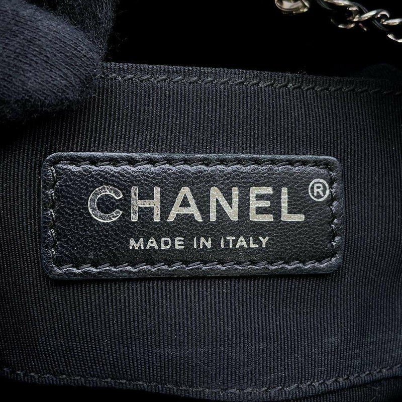 シャネル ハンドバッグ ココマーク シェブロン スタッズ 巾着 レザー CHANEL 2wayショルダーバッグ 黒