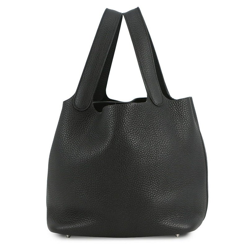 エルメス ハンドバッグ ピコタンロックMM ブラック/シルバー金具 トリヨンクレマンス Z刻印 黒