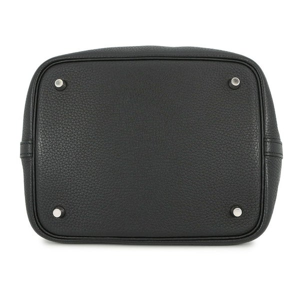 エルメス ハンドバッグ ピコタンロックMM ブラック/シルバー金具 トリヨンクレマンス Z刻印 黒