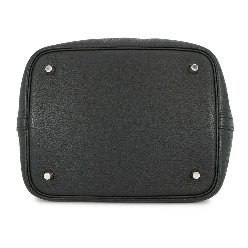 エルメス ハンドバッグ ピコタンロックMM ブラック/シルバー金具 トリヨンクレマンス Z刻印 黒