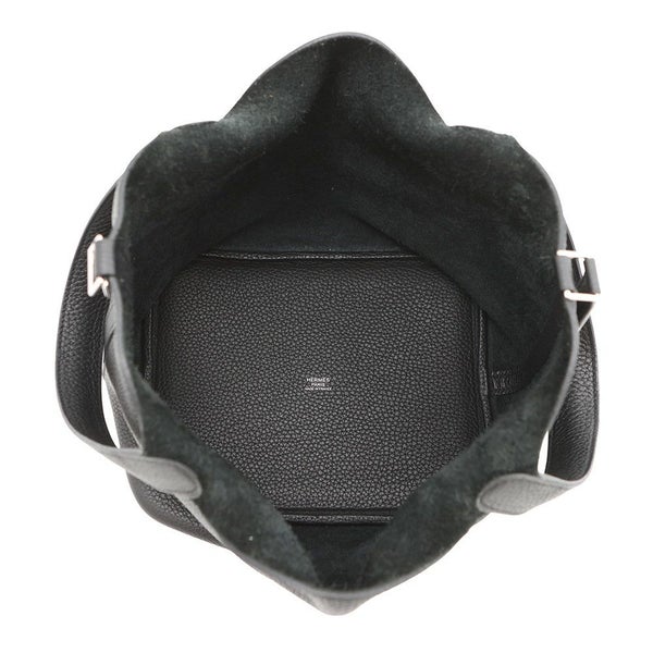 エルメス ハンドバッグ ピコタンロックMM ブラック/シルバー金具 トリヨンクレマンス Z刻印 黒