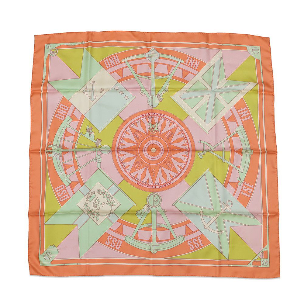 【新品未使用】HERMESスカーフ カレ90 六分儀 SEXTANTS シルク エルメス スカーフ カレ90 六分儀 SEXTANTS HERMES シルク 安心保証
