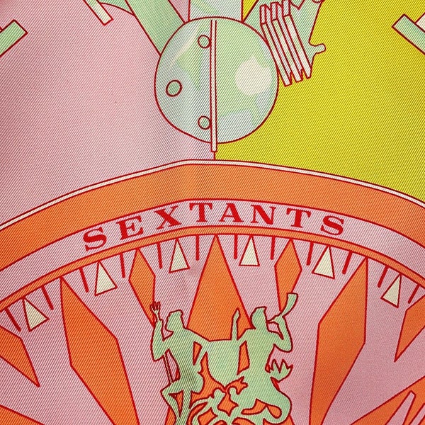 エルメス スカーフ カレ90 六分儀 SEXTANTS HERMES シルク