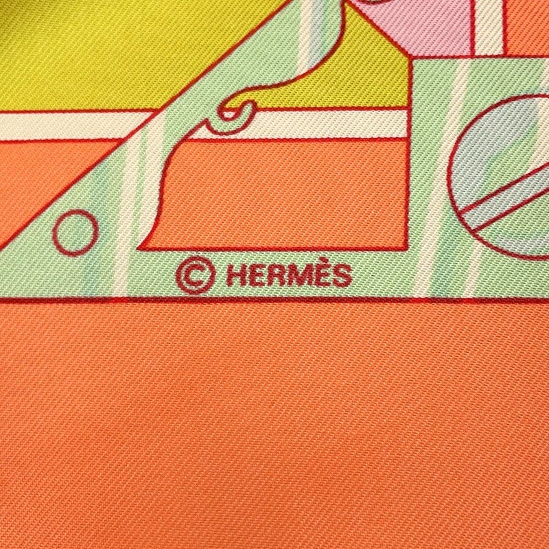 エルメス スカーフ カレ90 六分儀 SEXTANTS HERMES シルク