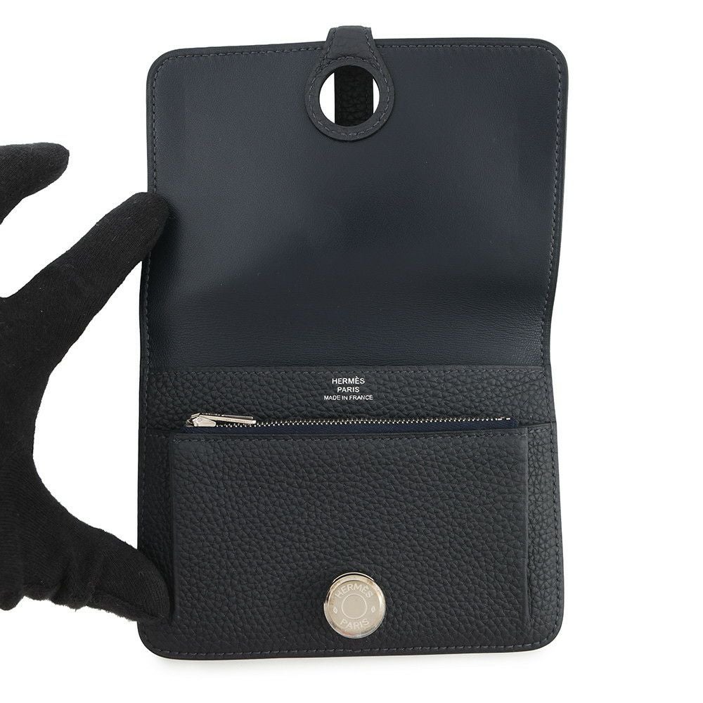 エルメス 二つ折り 財布 ドゴンコンパクト チャイ トゴ B刻印 a エルメス 二つ折り財布 ドゴン コンパクト ブルーインディゴ/シルバー