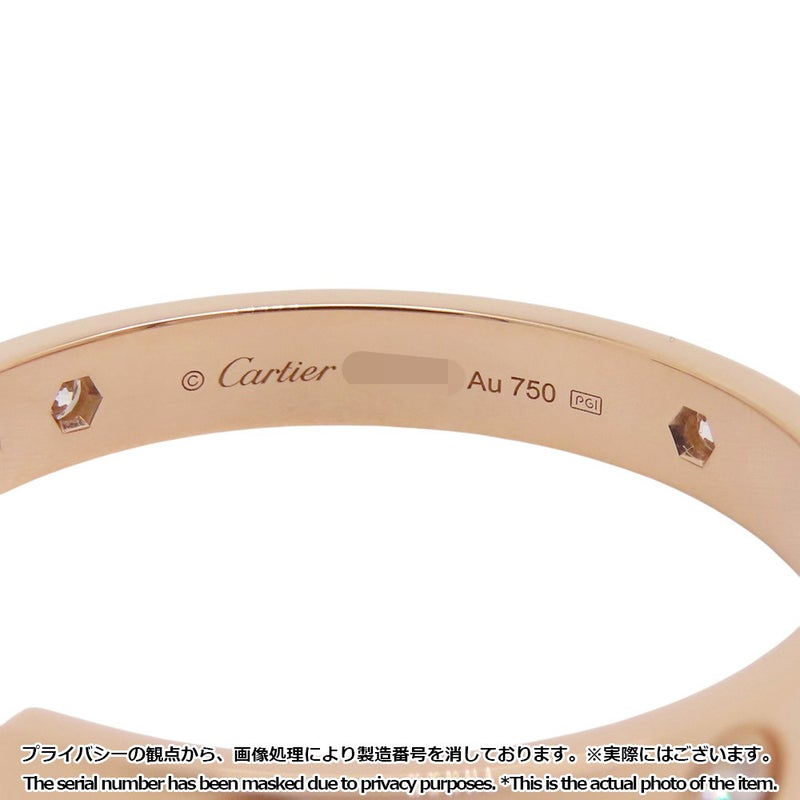 カルティエ ピアス Love フープ イヤリング ミディアムモデル ダイヤモンド 6P 計0.13ct K18PGピンクゴールド B8301433 ラブフープ