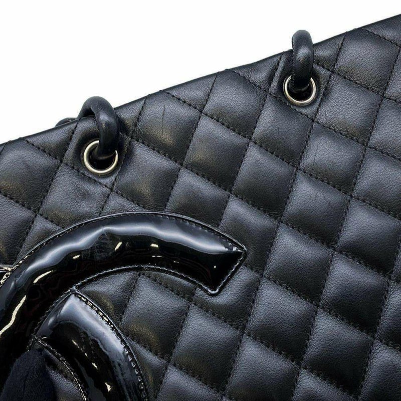 シャネル ハンドバッグ カンボンライン ココマーク ミディアムトート A25167 CHANEL バッグ 黒