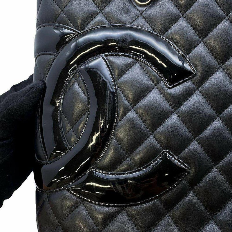 シャネル ハンドバッグ カンボンライン ココマーク ミディアムトート A25167 CHANEL バッグ 黒