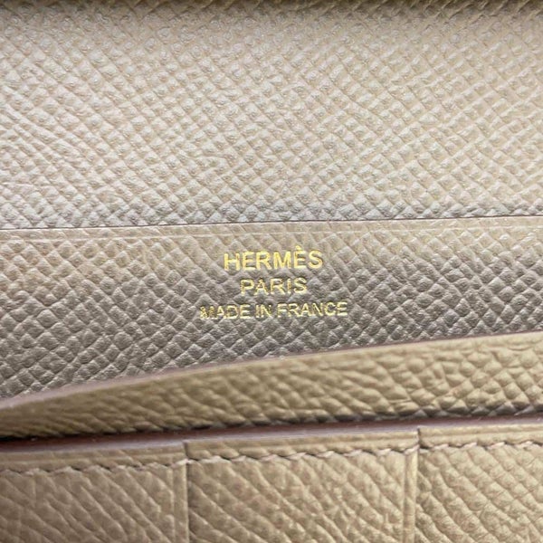 エルメス 長財布 ベアンスフレ エタン/ゴールド金具 エプソン D刻印 HERMES 財布
