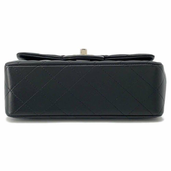 シャネル チェーンショルダーバッグ マトラッセ ココマーク トップハンドル ミニ メタリック グレインド カーフスキン AS2431 CHANEL 黒