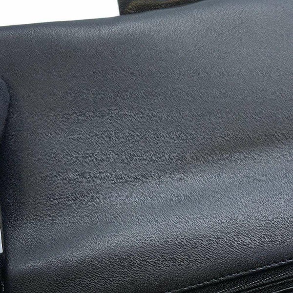 シャネル チェーンショルダーバッグ マトラッセ ココマーク トップハンドル ミニ メタリック グレインド カーフスキン AS2431 CHANEL 黒