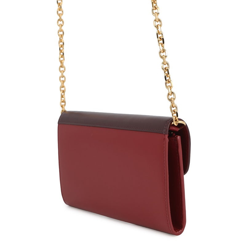セリーヌ チェーンウォレット C セー バイカラー レザー CELINE 長財布